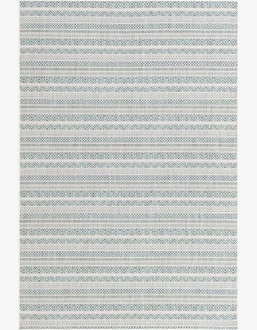 5' 3 x 8' Easy-Clean Striped Indoor / Outdoor Rug
