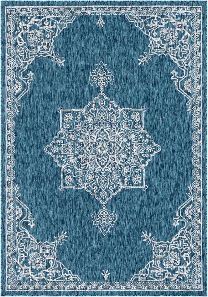 Detail image of 6' x 9' Easy-Clean Traditional Indoor / Outdoor Rug