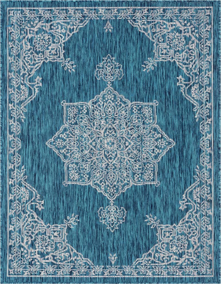 Detail image of 4' x 6' Easy-Clean Traditional Indoor / Outdoor Rug