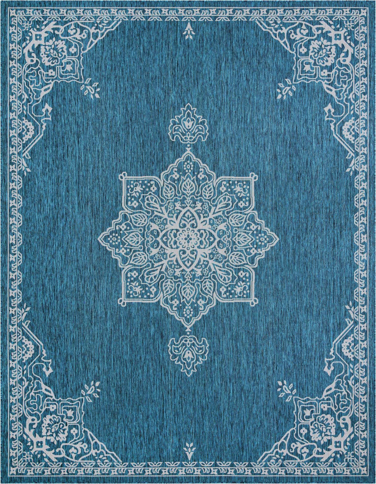 10' x 13' Easy-Clean Traditional Indoor / Outdoor Rug