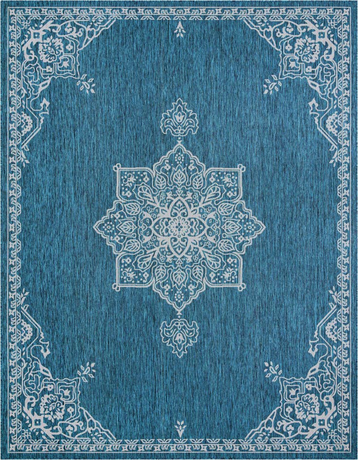 Detail image of 10' x 13' Easy-Clean Traditional Indoor / Outdoor Rug
