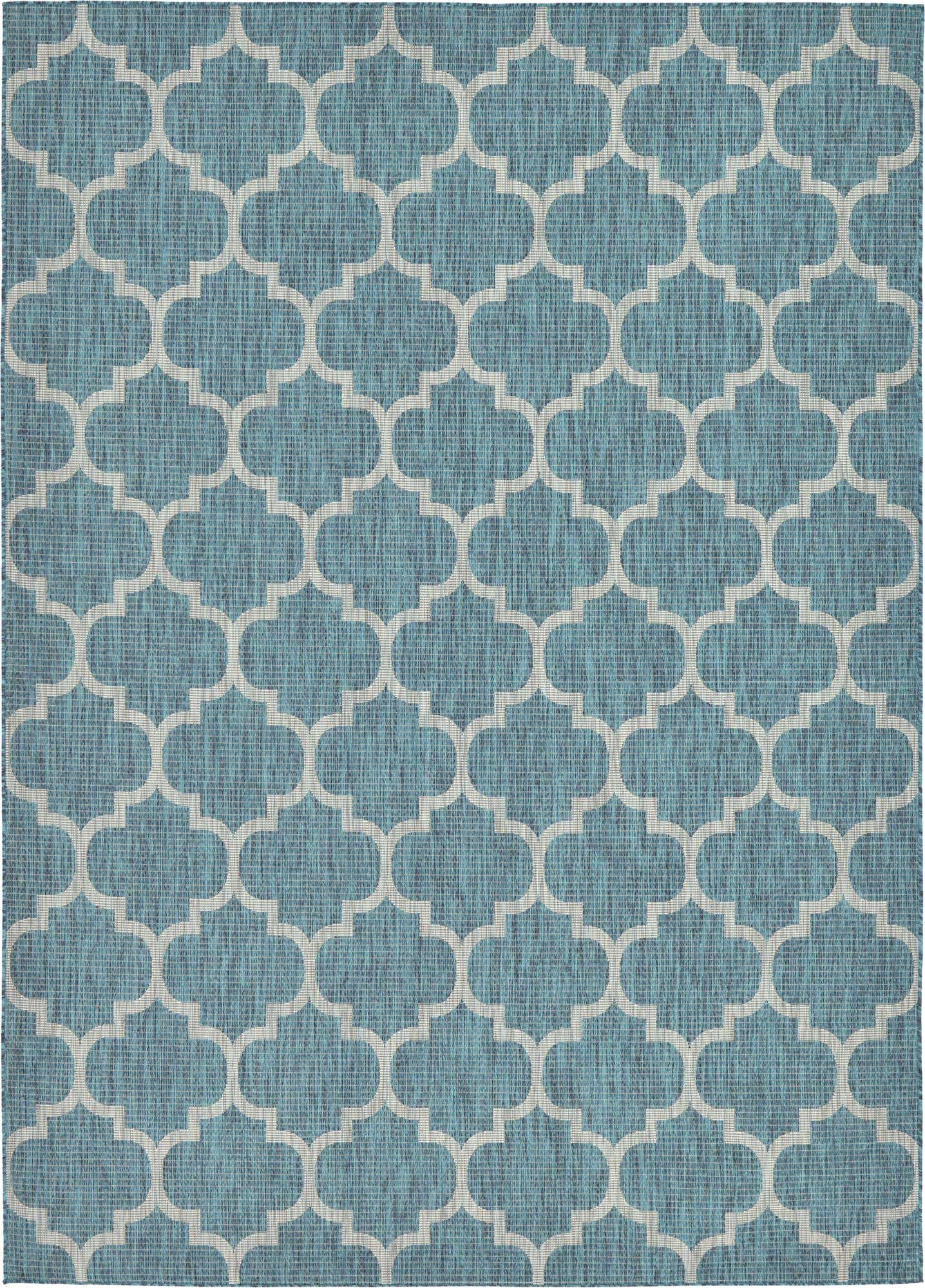 7' 10 x 11' Easy-Clean Trellis Indoor / Outdoor Rug