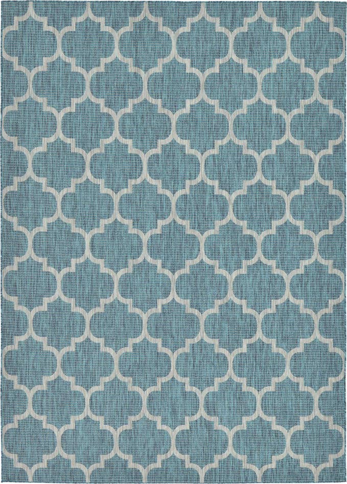 Detail image of 7' 10 x 11' Easy-Clean Trellis Indoor / Outdoor Rug