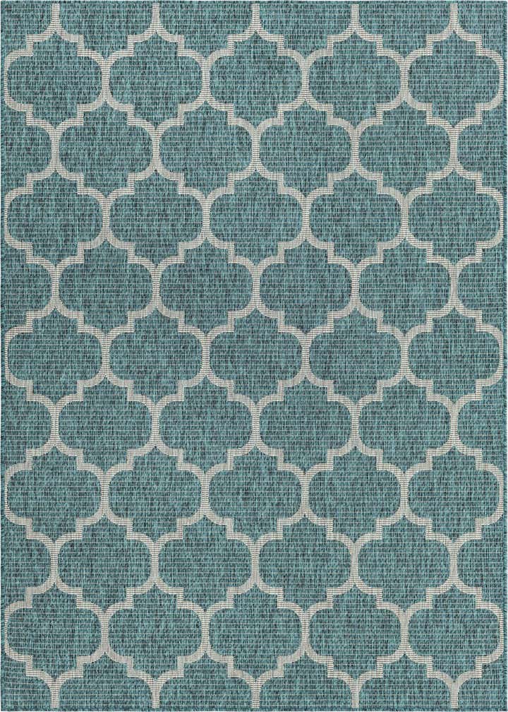 5' 3 x 8' Easy-Clean Trellis Indoor / Outdoor Rug