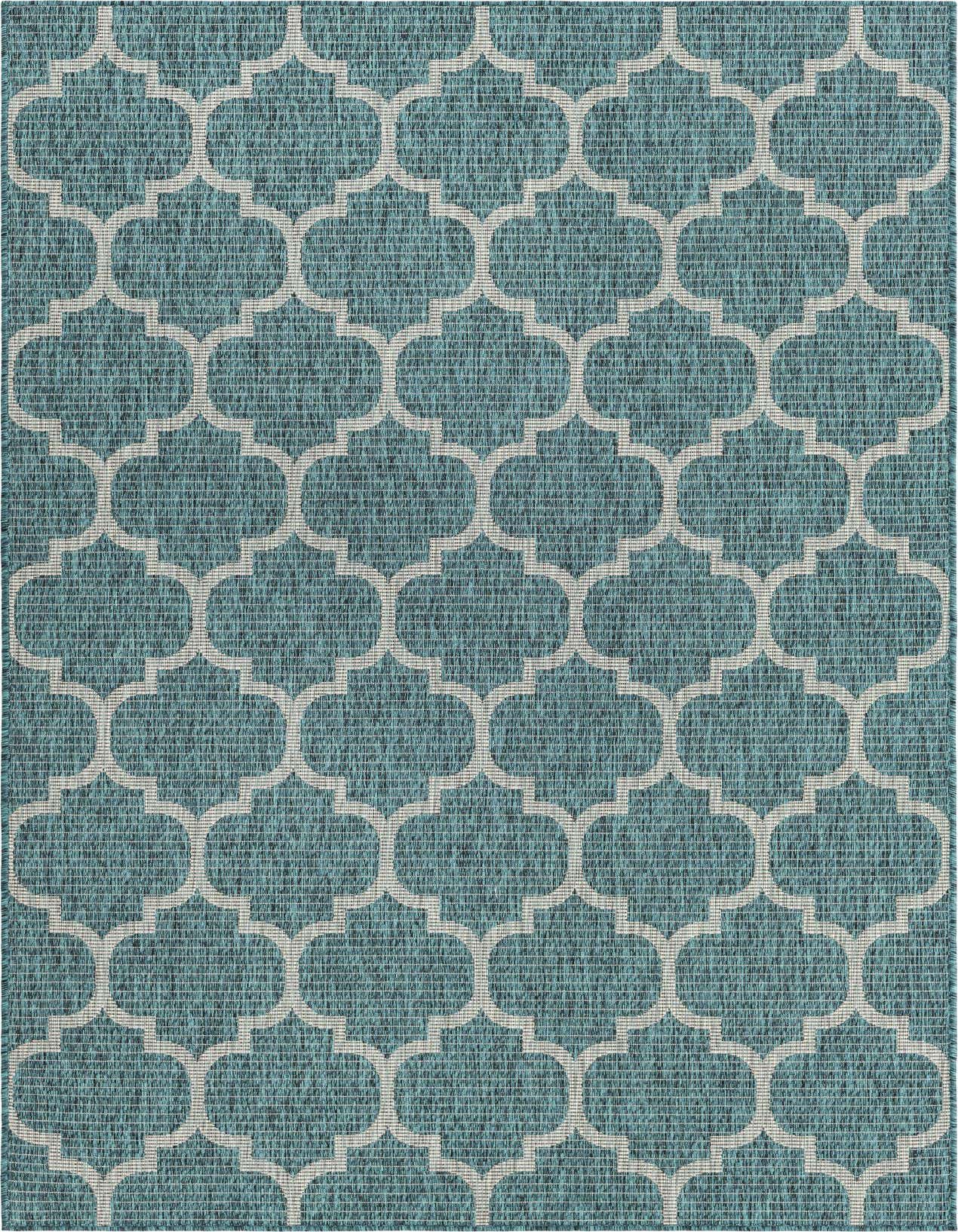 5' 3 x 8' Easy-Clean Trellis Indoor / Outdoor Rug