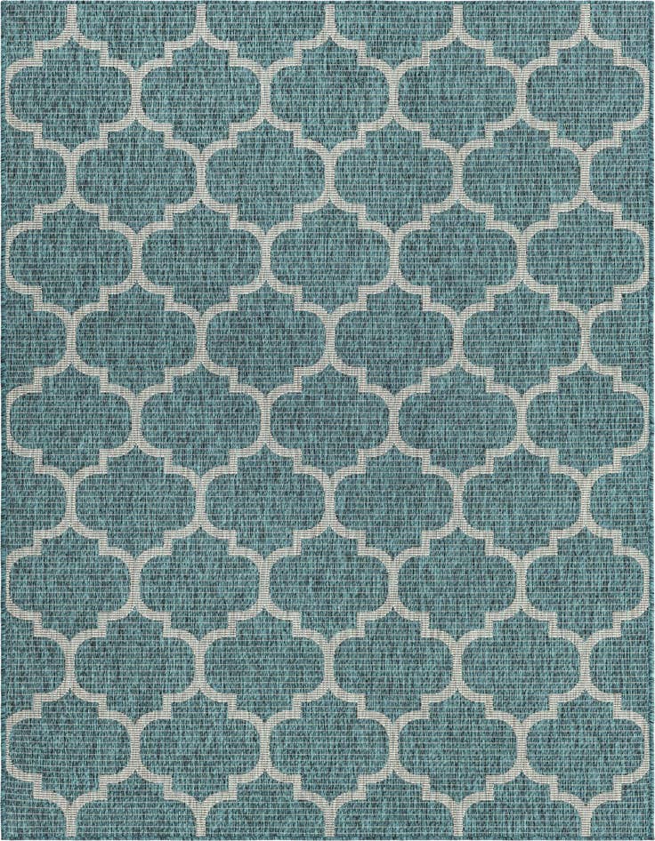 Detail image of 5' 3 x 8' Easy-Clean Trellis Indoor / Outdoor Rug