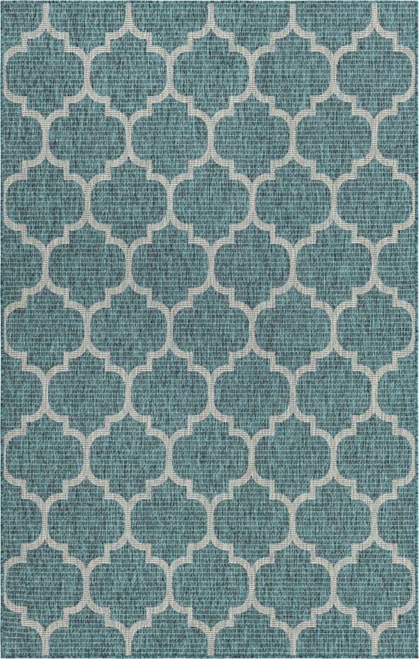 Detail image of 5' 3 x 8' Easy-Clean Trellis Indoor / Outdoor Rug