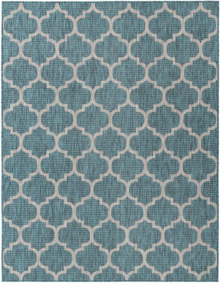 Detail image of 6' x 9' Easy-Clean Trellis Indoor / Outdoor Rug