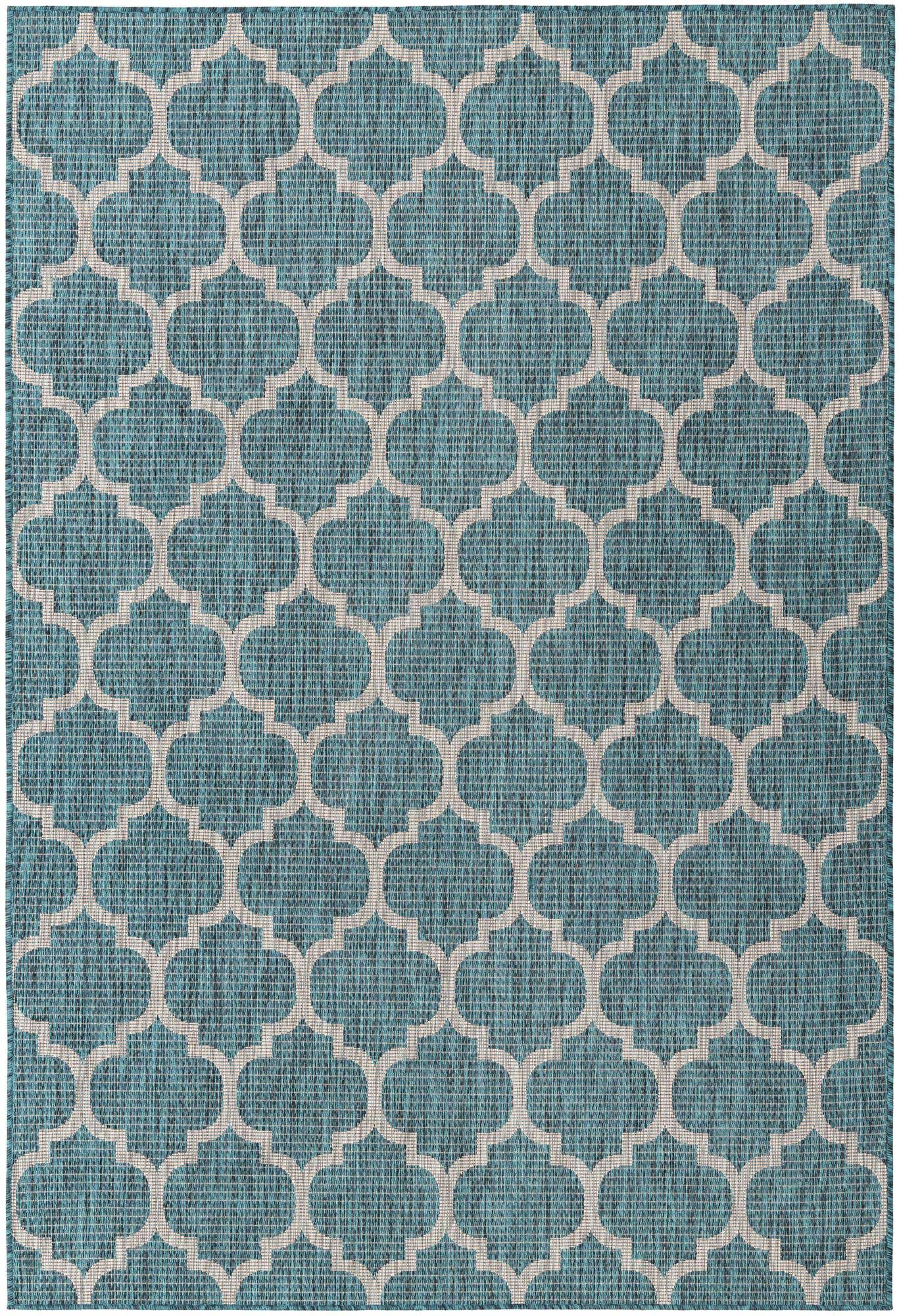 6' x 9' Easy-Clean Trellis Indoor / Outdoor Rug