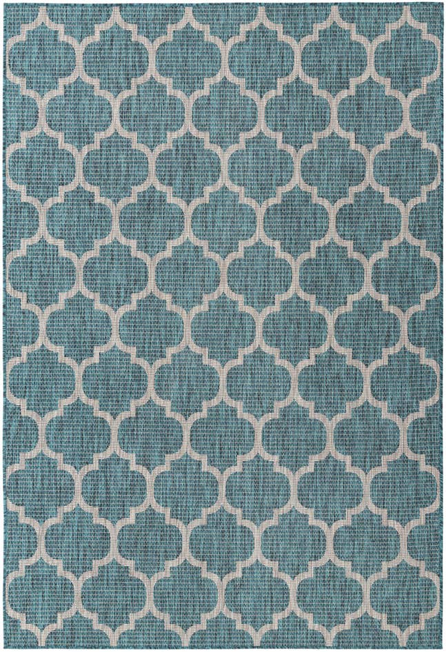Detail image of 6' x 9' Easy-Clean Trellis Indoor / Outdoor Rug