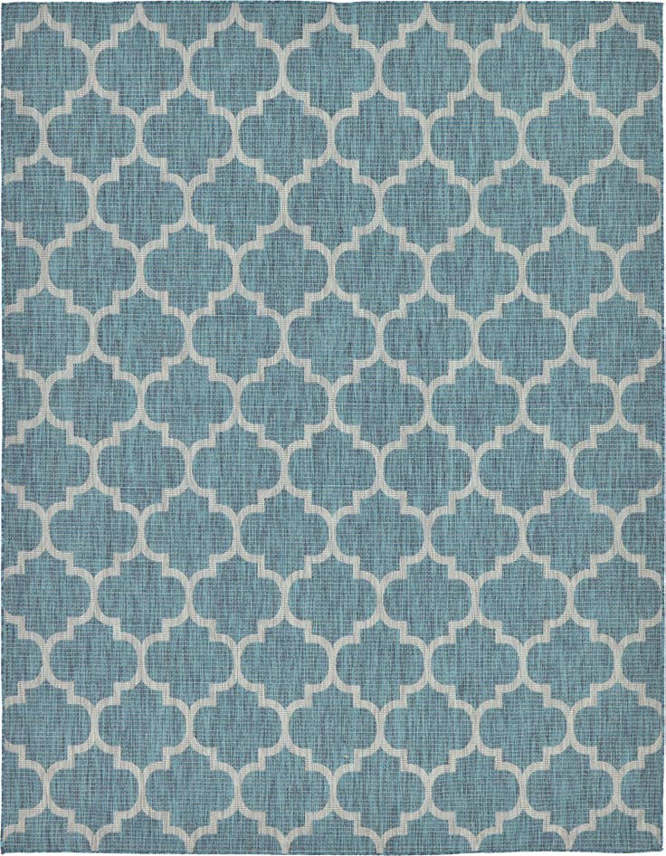 Detail image of 9' x 12' Easy-Clean Trellis Indoor / Outdoor Rug
