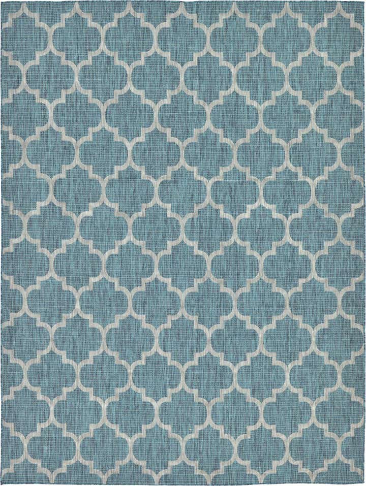 9' x 12' Easy-Clean Trellis Indoor / Outdoor Rug