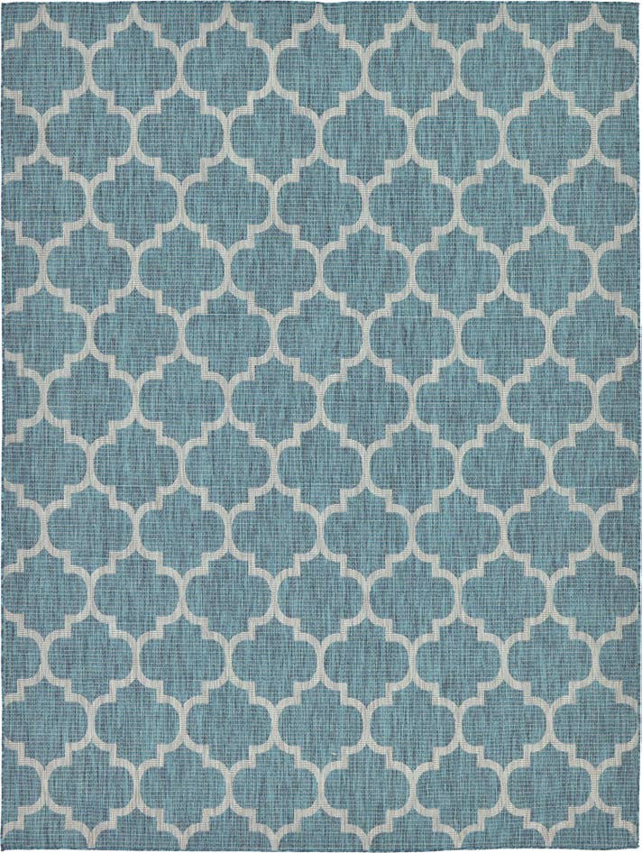 Detail image of 9' x 12' Easy-Clean Trellis Indoor / Outdoor Rug