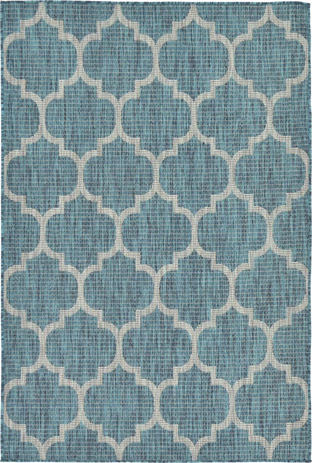 Detail image of 4' x 6' Easy-Clean Trellis Indoor / Outdoor Rug