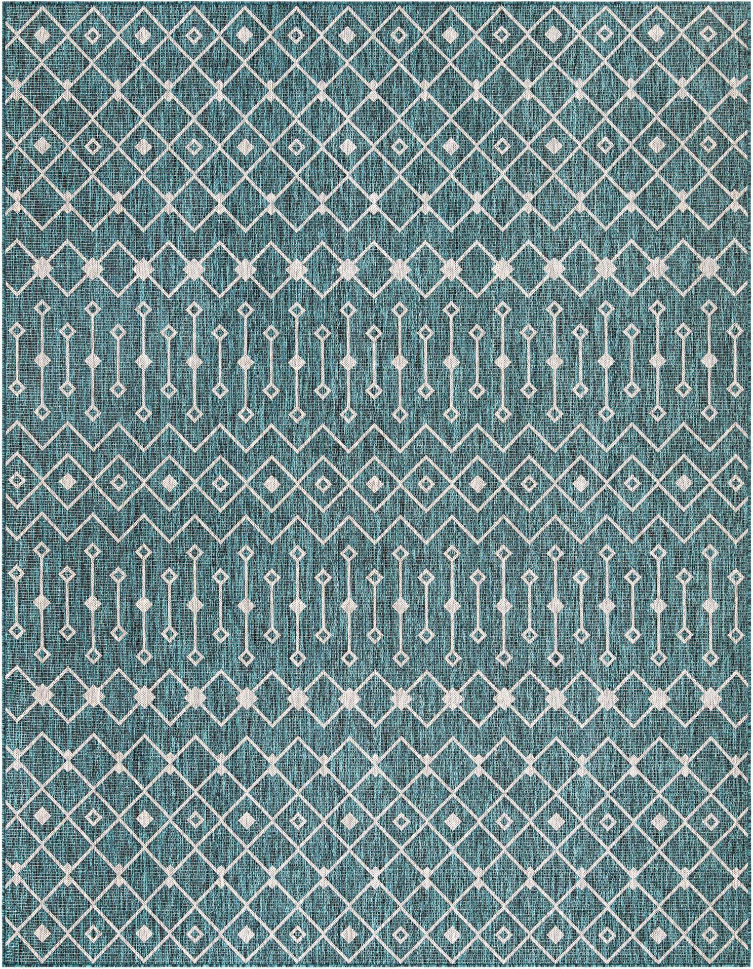 9' x 12' Easy-Clean Trellis Indoor / Outdoor Rug