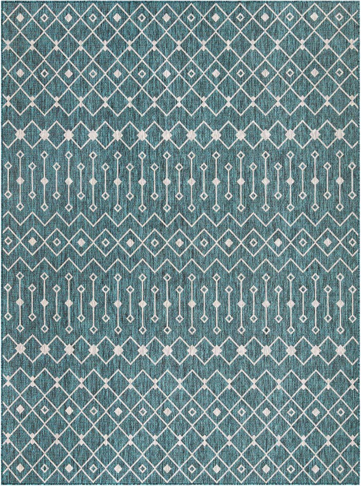 Detail image of 9' x 12' Easy-Clean Trellis Indoor / Outdoor Rug
