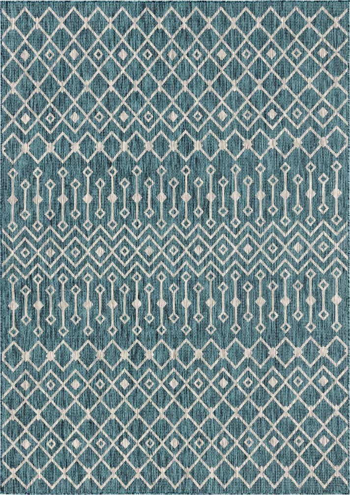 7' 10 x 11' Easy-Clean Trellis Indoor / Outdoor Rug