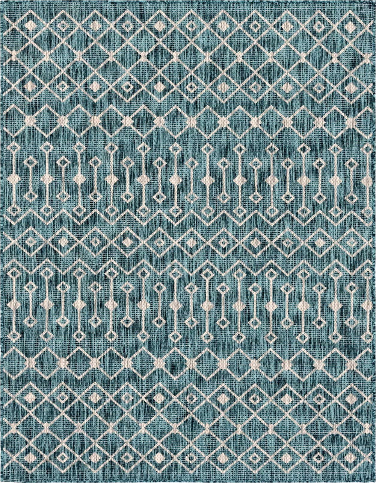 5' 3 x 8' Easy-Clean Trellis Indoor / Outdoor Rug