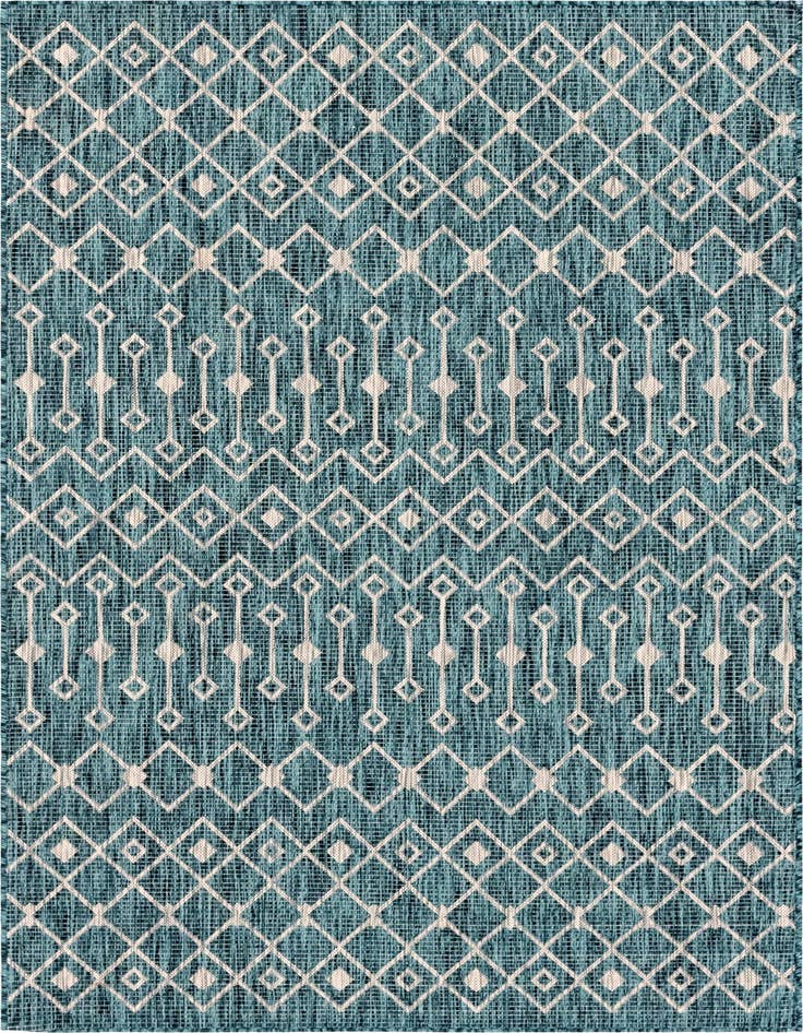Detail image of 5' 3 x 8' Easy-Clean Trellis Indoor / Outdoor Rug