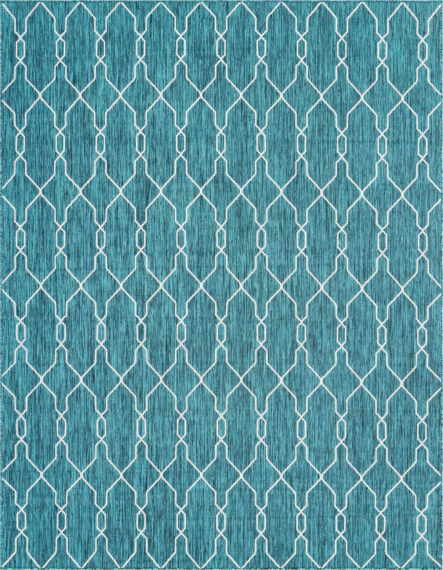 9' x 12' Easy-Clean Trellis Indoor / Outdoor Rug