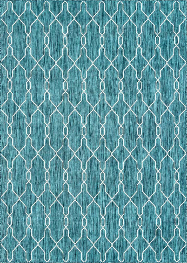 7' 10 x 11' Easy-Clean Trellis Indoor / Outdoor Rug