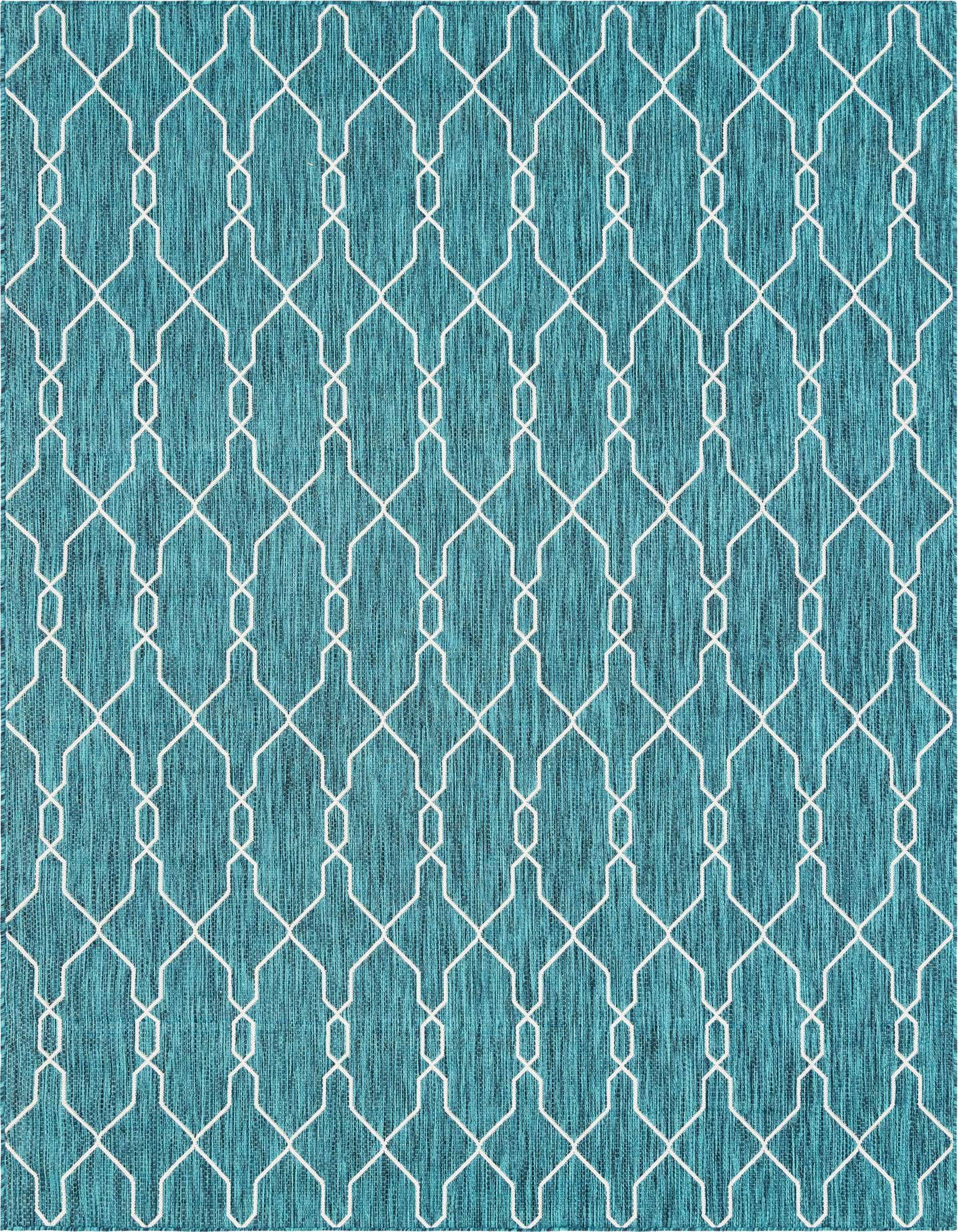 7' 10 x 11' Easy-Clean Trellis Indoor / Outdoor Rug