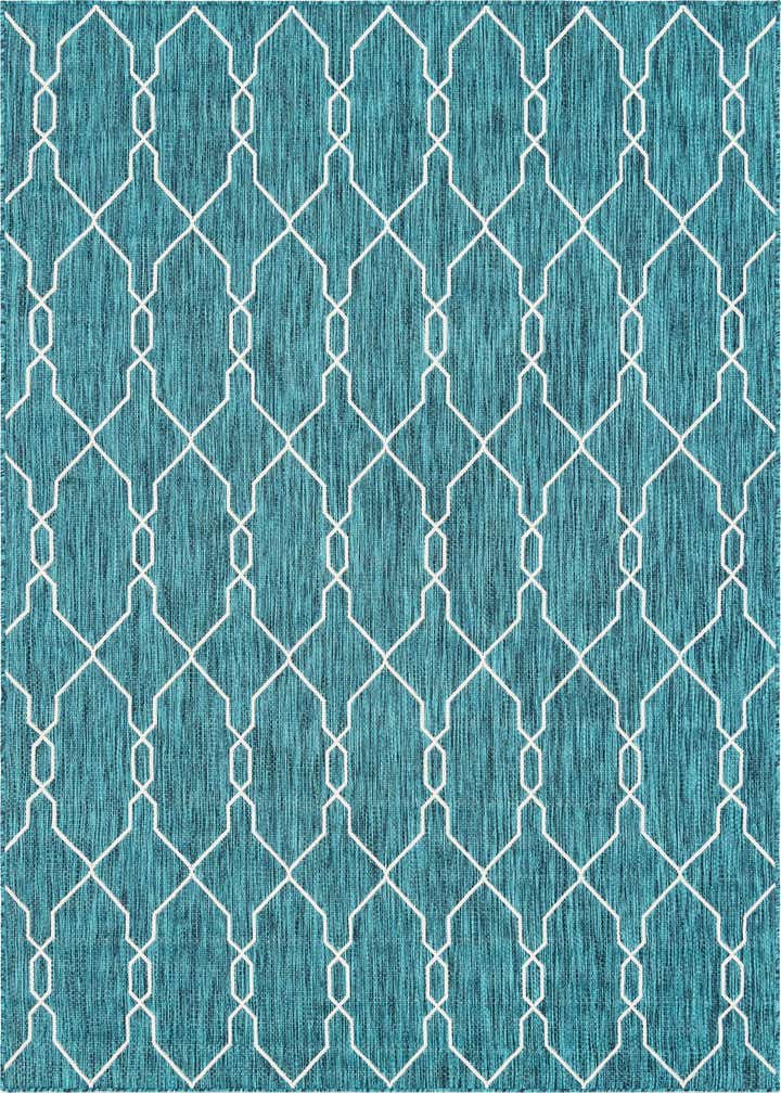 7' x 10' Easy-Clean Trellis Indoor / Outdoor Rug