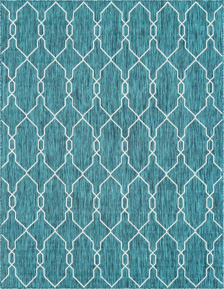 Detail image of 7' x 10' Easy-Clean Trellis Indoor / Outdoor Rug