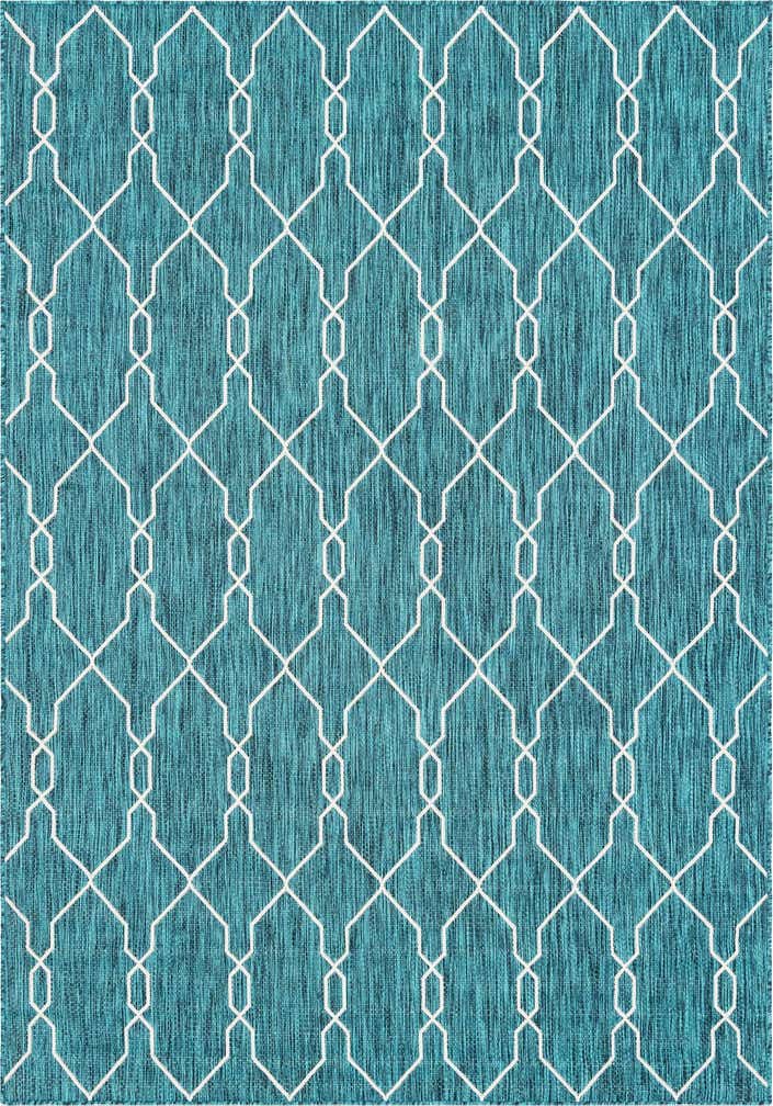 7' x 10' Easy-Clean Trellis Indoor / Outdoor Rug