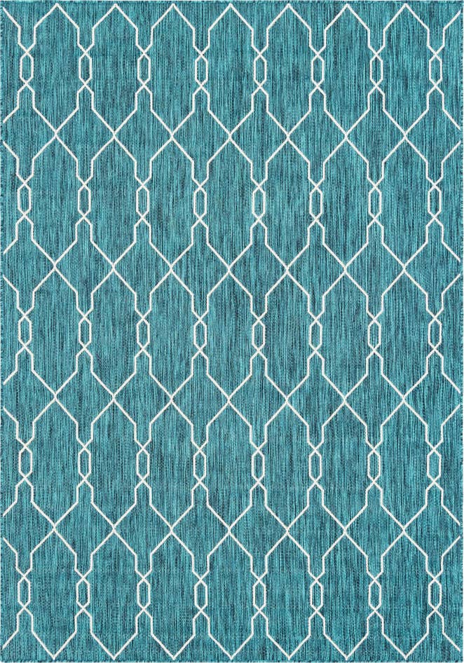 Detail image of 7' x 10' Easy-Clean Trellis Indoor / Outdoor Rug