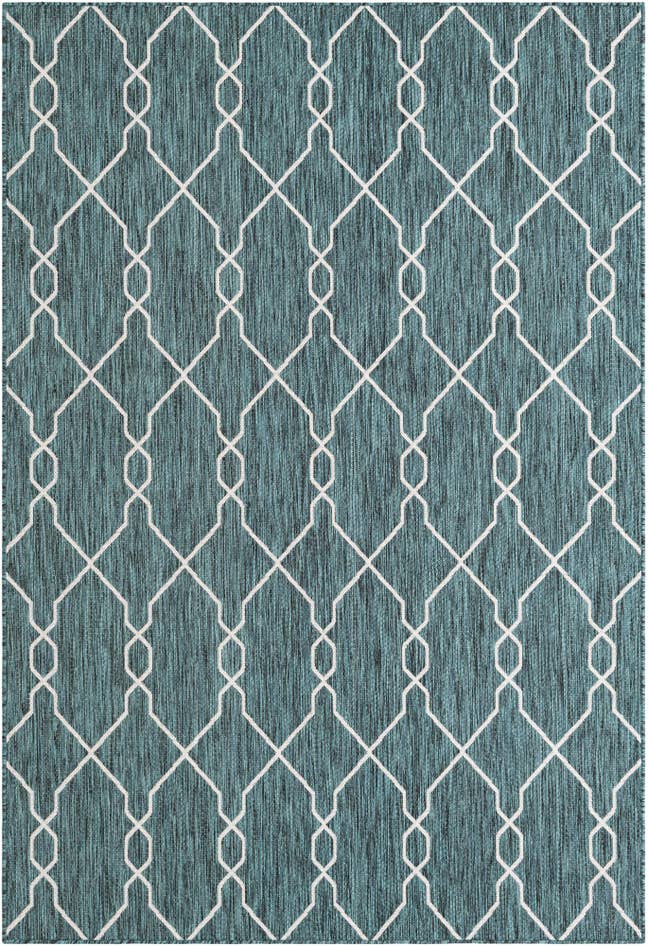 Detail image of 6' x 9' Easy-Clean Trellis Indoor / Outdoor Rug