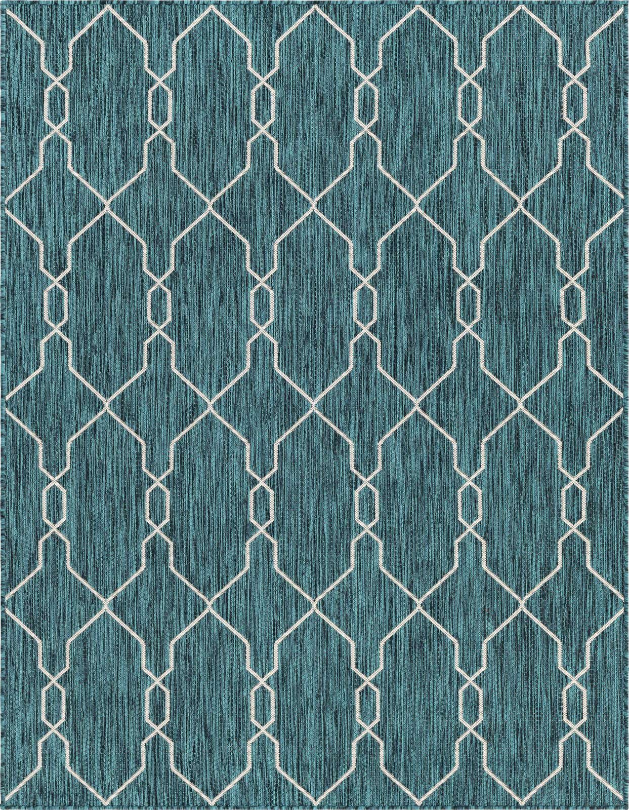 5' 3 x 8' Easy-Clean Trellis Indoor / Outdoor Rug