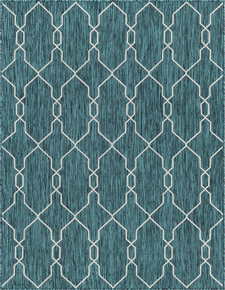 Detail image of 5' 3 x 8' Easy-Clean Trellis Indoor / Outdoor Rug