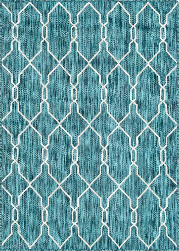 4' x 6' Easy-Clean Trellis Indoor / Outdoor Rug
