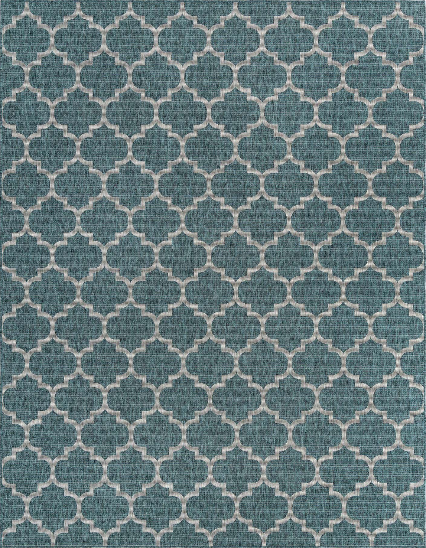 10' x 14' Easy-Clean Trellis Indoor / Outdoor Rug