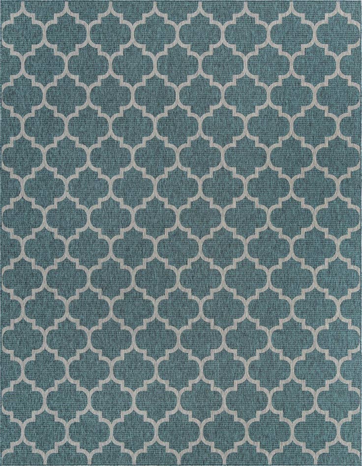 Detail image of 10' x 14' Easy-Clean Trellis Indoor / Outdoor Rug