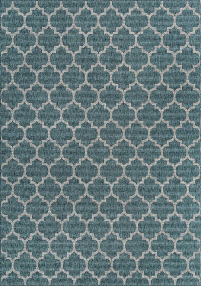 Detail image of 10' x 14' Easy-Clean Trellis Indoor / Outdoor Rug