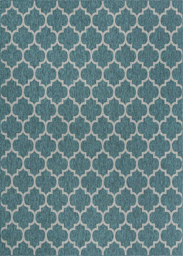 10' x 13' Easy-Clean Trellis Indoor / Outdoor Rug