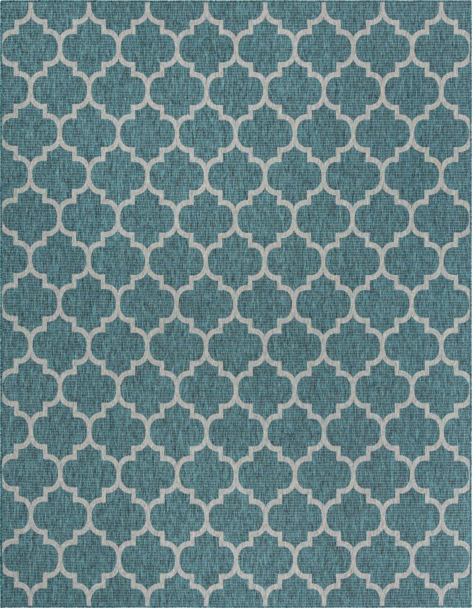 10' x 13' Easy-Clean Trellis Indoor / Outdoor Rug