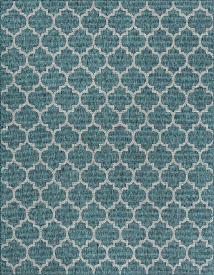 Detail image of 10' x 13' Easy-Clean Trellis Indoor / Outdoor Rug