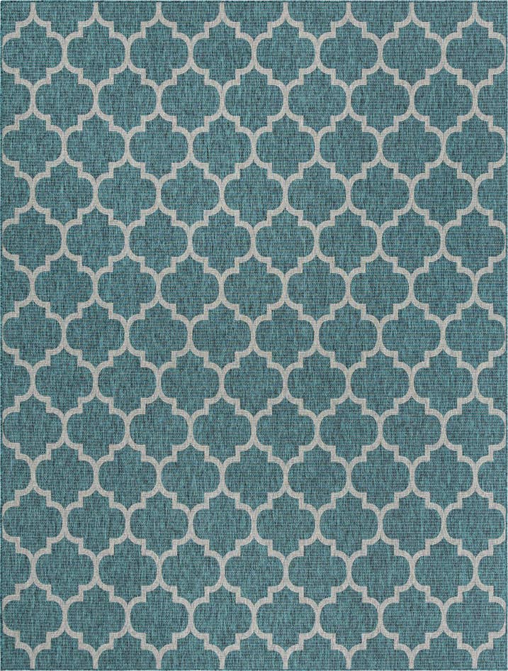 Detail image of 10' x 13' Easy-Clean Trellis Indoor / Outdoor Rug