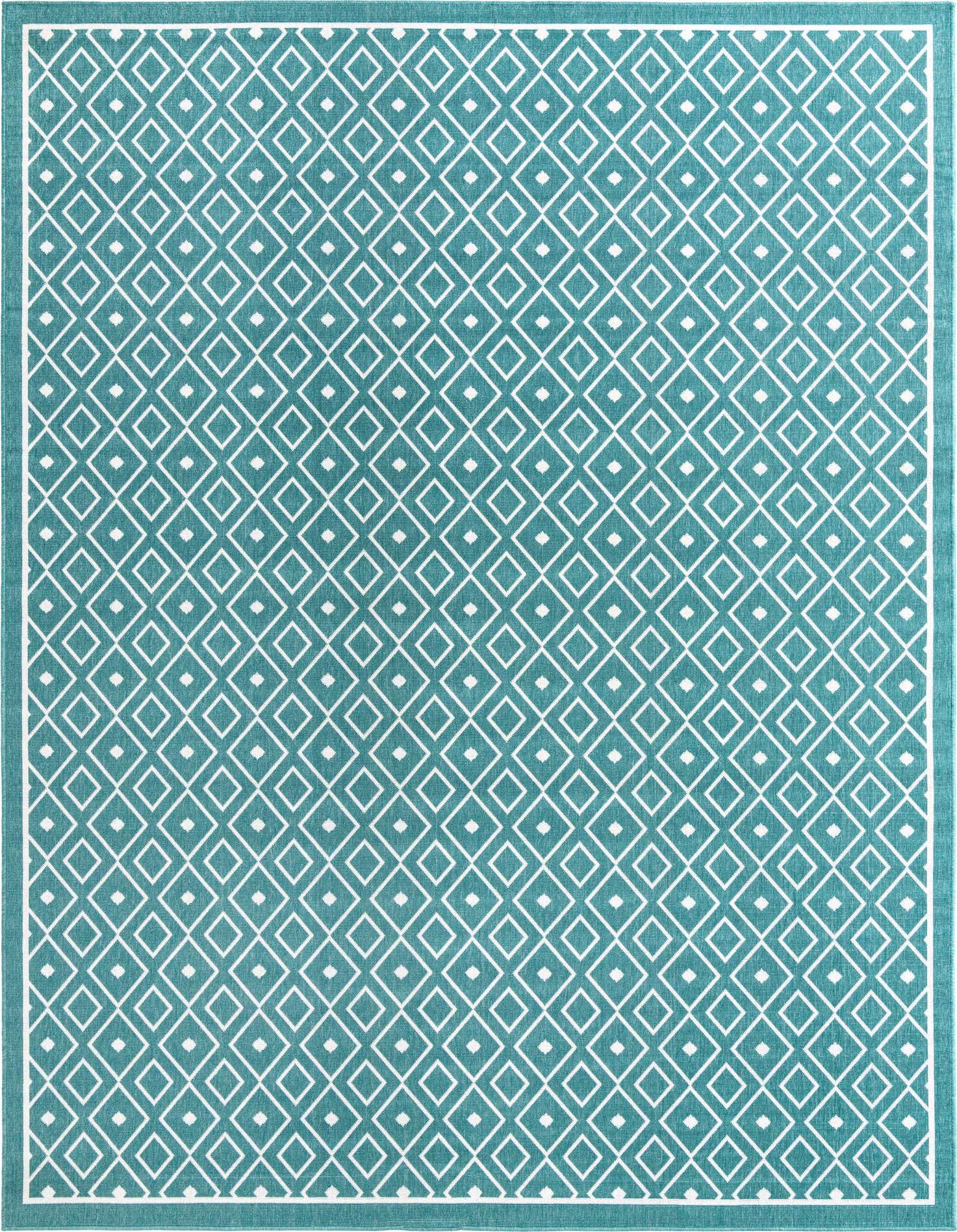 9' x 12' Easy-Clean Trellis Indoor / Outdoor Rug