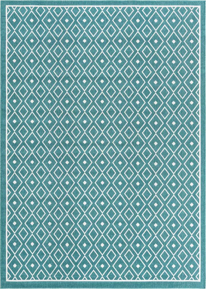 7' 10 x 10' Easy-Clean Trellis Indoor / Outdoor Rug