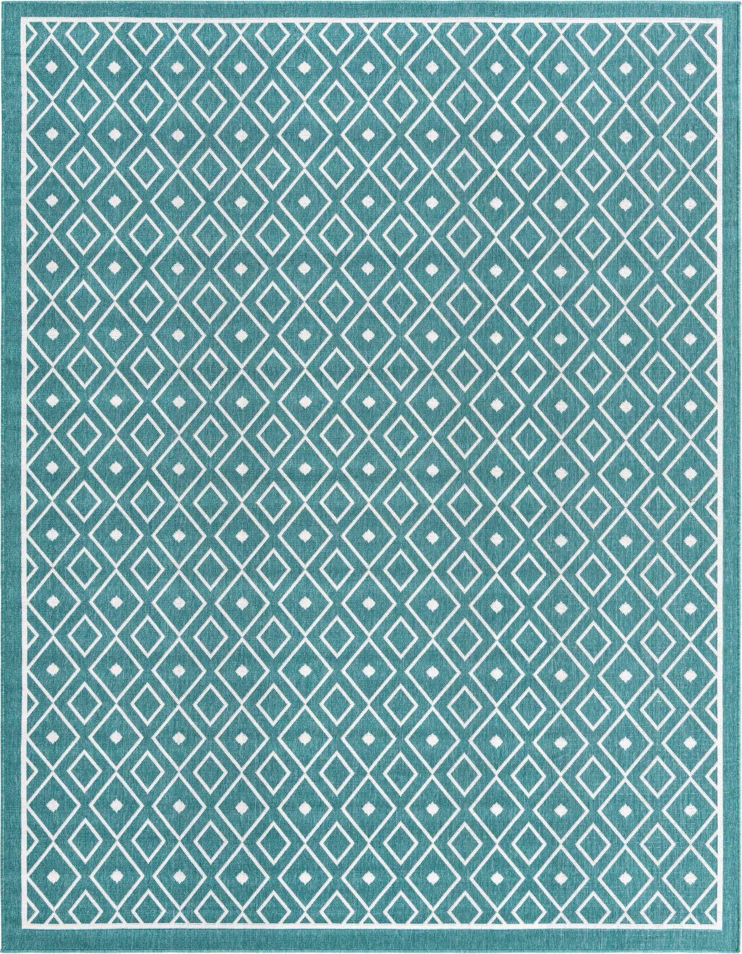 7' 10 x 10' Easy-Clean Trellis Indoor / Outdoor Rug
