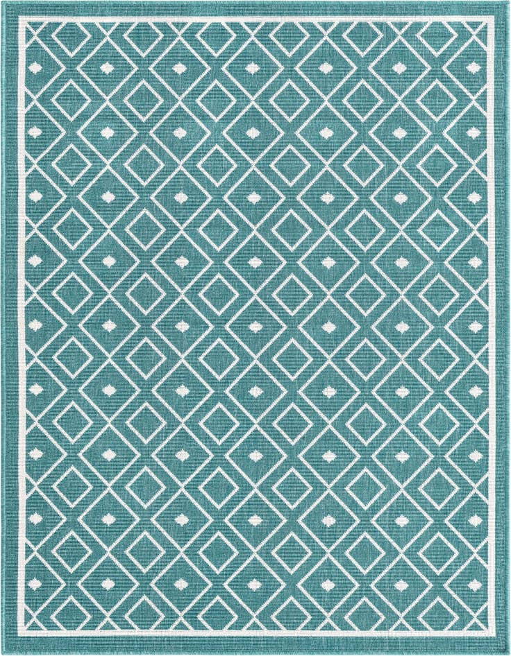 Detail image of 4' x 6' Easy-Clean Trellis Indoor / Outdoor Rug