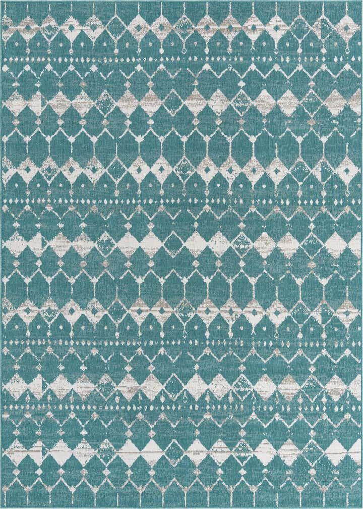 7' 10 x 10' Easy-Clean Trellis Indoor / Outdoor Rug