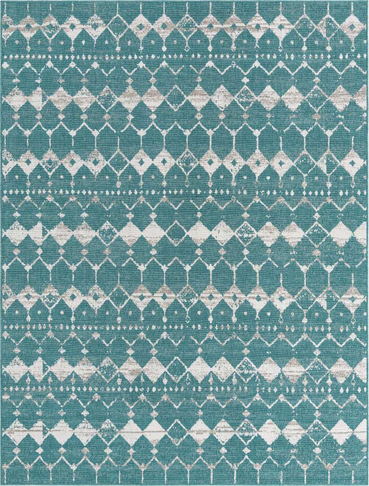 7' 10 x 10' Easy-Clean Trellis Indoor / Outdoor Rug