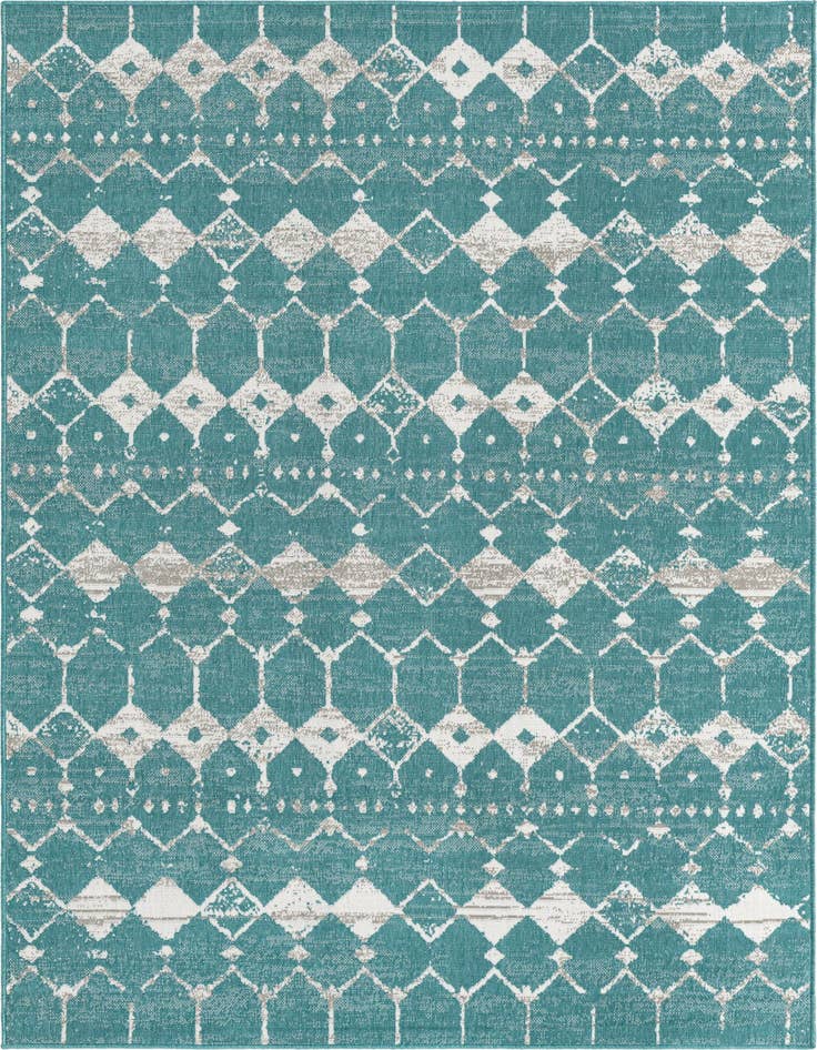 Detail image of 6' x 9' Easy-Clean Trellis Indoor / Outdoor Rug