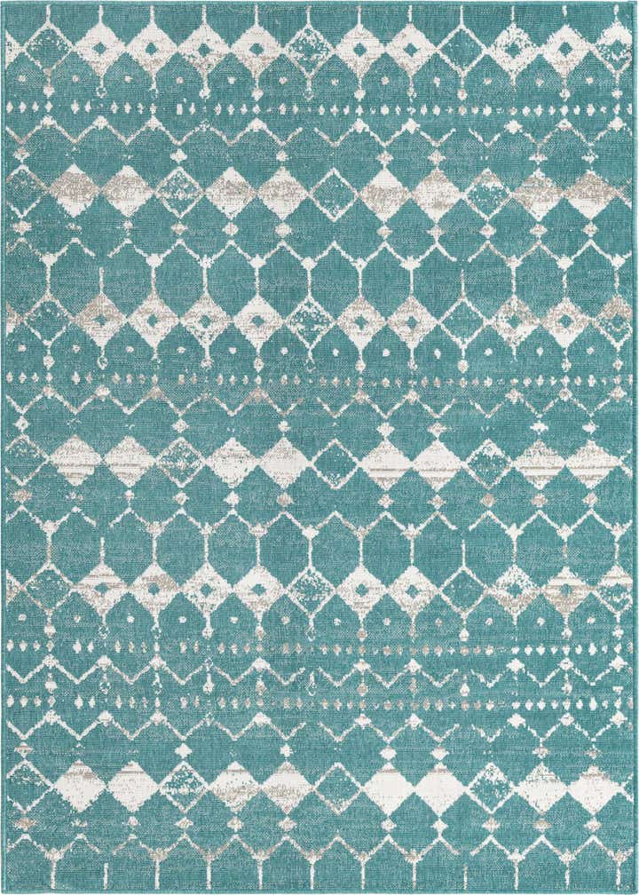 5' 3 x 8' Easy-Clean Trellis Indoor / Outdoor Rug