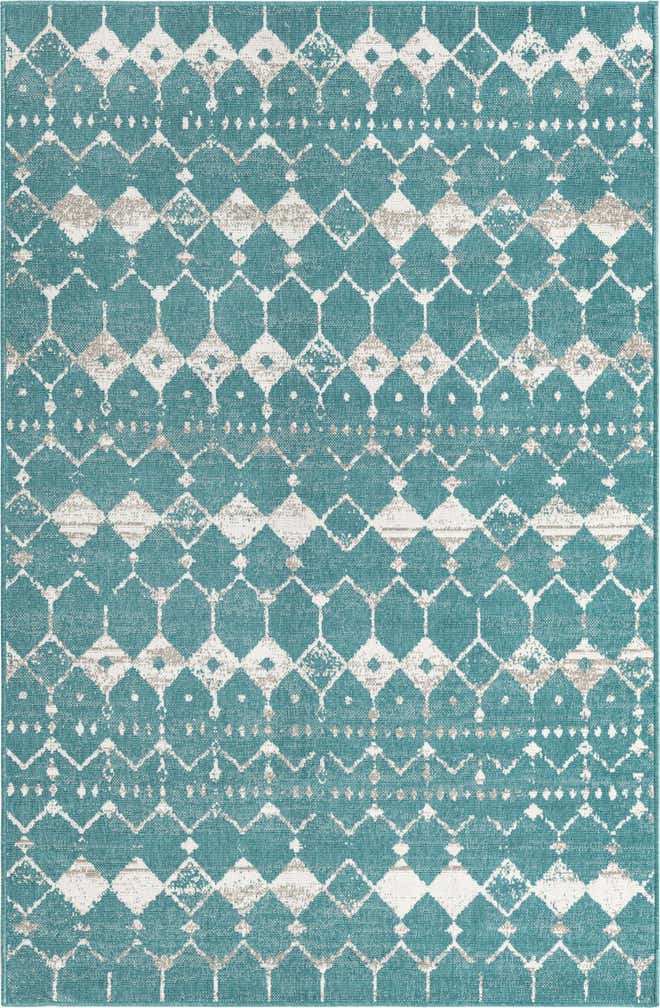 5' 3 x 8' Easy-Clean Trellis Indoor / Outdoor Rug